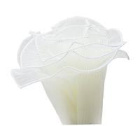 Papier d'emballage de fleurs, maille perlée pour bouquets, enveloppe florale plissée à bord ondulé pour l'emballage de fleurs, 28 cm X 4 yd.
