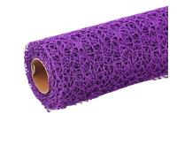 Papier d'emballage décoratif pour cadeaux floraux, Rideau suspendu en maille multicolore de 50 cm x 4,5 m for décoration de fond et loisirs créatifs.(Deep purple)