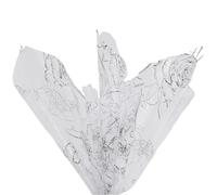 Papier d'emballage for Bouquet doublé de barbe à papa, 20 pièces, 60x60cm, papier en coton imprimé de roses, feuille d'emballage florale colorée(White)