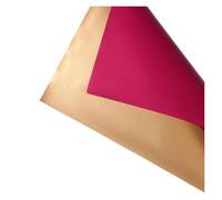 Papier d'emballage pour bouquets de fleurs, Papier cadeau imperméable double face imprimé métallisé à fleurs multicolore 58 x cm, lot de 20(Dark Red)