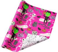 Papier D'emballage Réversible Pour Halloween - Squelette, Tombe, Citrouille, Serpent Éléments Uniques D'halloween Et Conception De Toile D'araignée - 43,2 Cm X 10 M (46,45 Pieds Carrés)