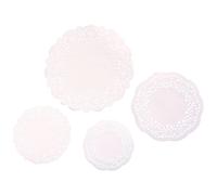 Unbekannt Rayher Hobby 59225102 Lot de 60 Feuilles de Papier Dentelle, Rondes, SB-Btl Blanc