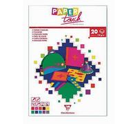 Papier dessin A4 - Assorti - Bloc de 20 feuilles - 120g - 10 teintes vives - Mixte