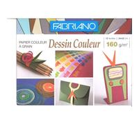 Papier Dessin Papier Coul. Vive 24x32cm 160g 12 Feuil