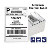 Papier d'étiquettes thermiques directes 4x6, 100x150mm, 100/500 pièces, pour étiquettes d'expédition, DHL UPS Express, LOGO, code à barres pour 9220/9210/246S/D200M