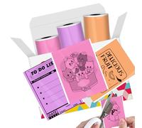 Papier d'impression photo pour imprimante de poche pour imprimante d'autocollants Phomemo, compatible avec le papier thermique T02/M02X/M02L/M02, papier collant 20 ans, 3 rouleaux, 50 mm x 3,5 m