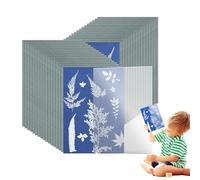 Papier D'impression Solaire - 32 Feuilles De Cyanotype A5, Panneau Acrylique, Matériau Durable, Plan Réactif Léger | Impression De Nature Bricolage Pour Les Adultes Art Craft School Project Bl