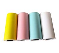 Papier d'imprimante, Lot de 4 Feuilles de Papier Auto-adhésif pour Imprimante Thermique Paperang ou Petite Imprimante POS (coloré) 4 Couleurs/lot
