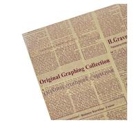 papier emballage 20 feuilles de papier journal fin vintage anglais - Doublure d'emballage for bouquets floraux, travaux manuels et œuvres d'art(05-Brown-Red word)