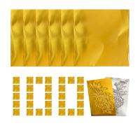 Papier en feuille d'aluminium - Fournitures de décoration de projet de bricolage de 10x10 cm, création de cartes créatives, feuilles de gravure lisses avec des matériaux artistiques réfléchissants |
