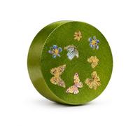 -Papier en Laiton Décoratif, vert, Rond | Décor papillon artisanal, Acceoire d’écriture, Lecture manuscri, Pr bureaux créatifs