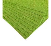 Papier éponge brillant à paillettes, 10 pièces, mousse épaisse, drôle pour anniversaire, vert fruit