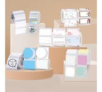 Papier étiquette thermosensible blanc et coloré, étiquettes laser rondes et carrées. Convient pour des modèles tels que M110/M120/P50 etc. Étiquettes thermosensibles auto-adhésives, polyvalentes pour 