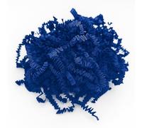 Papier frisé de calage "Fluffy" - Fibre biodégradable pour emballage cadeau - 25 couleurs - Papier recyclé antistatique - Pour paniers gourmands, colis, coffrets - Made in Europe (Bleu Cobalt, 1KG)