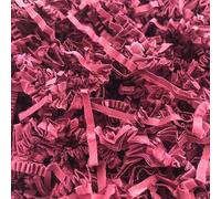 Papier frisé de calage "Fluffy" - Fibre biodégradable pour emballage cadeau - 25 couleurs - Papier recyclé antistatique - Pour paniers gourmands, colis, coffrets - Made in Europe (Bordeaux, 1KG)