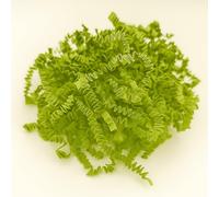 Papier frisé de calage "Fluffy" - Fibre biodégradable pour emballage cadeau - 25 couleurs - Papier recyclé antistatique - Pour paniers gourmands, colis, coffrets - Made in Europe (Vert pomme, 2.5KG)