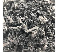 Papier frisé de calage "Fluffy" - Fibre biodégradable pour emballage cadeau - 25 couleurs - Papier recyclé antistatique - Pour paniers gourmands, colis, coffrets - Made in Europe (Noir, 2.5KG)