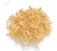 Papier frisé de calage "Fluffy" - Fibre biodégradable pour emballage cadeau - 25 couleurs - Papier recyclé antistatique - Pour paniers gourmands, colis, coffrets - Made in Europe (Ivoire, 1KG)