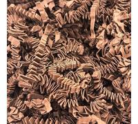 Papier frisé de calage "Fluffy" - Fibre biodégradable pour emballage cadeau - 25 couleurs - Papier recyclé antistatique - Pour paniers gourmands, colis, coffrets - Made in Europe (Marron, 1KG)