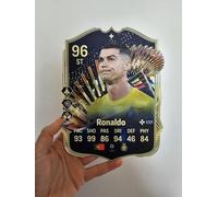 Papier FUT Cristiano Ronaldo TOTS 96 EA FC 24 Ultimate Team imprimé sur un matériau rigide moulé MDF 5 mm - Carte FUT Personnalisée Football - Sign - 21 x 15 cm