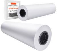 Papier grand format de haute qualité - Papier pour traceur 2 rouleaux de 152,4m - Rouleaux CAD Bond - Papier pour imprimante grand format - Idéal pour les dessins techniques et les applications CAD