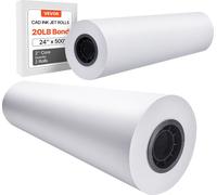 Papier grand format Papier traceur 2 rouleaux 152,4m CAD Bond Rouleaux large format