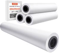 Papier grand format Papier traceur 4 rouleaux 45,7m CAD Bond Rouleaux large format