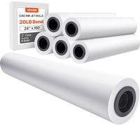 Papier grand format Papier traceur 6 rouleaux 45,7m CAD Bond Rouleaux large format
