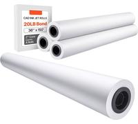 Papier grand format pour traceur - 4 rouleaux 915mmx45,7m - Rouleaux CAD Bond - Idéal pour les dessins techniques et les présentations