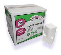 Papier hygiénique Ouatinelle plié 250 feuillets pure ouate 11x17 (carton de 36 paquets)