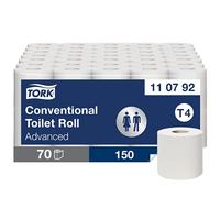Papier hygiénique Tork Soft Small Roll White T4, Advanced, 3 plis, 70 × 150 feuilles, 110792