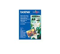 Papier Jet d'Encre Brother BP60MA A4, 210x297mm, Mat, 145 g/m², Blanc, Pack de 25 Feuilles, Optimisé Impression Jet d'Encre, Fabriqué au Japon