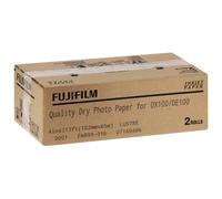 Papier jet d'encre FUJIFILM Papier lustré 250g pour Frontier DX100 / DE100 - 102mm x 65m - Marqué au dos - 2 rouleaux