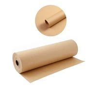 Papier kraft naturel recyclé - Rouleau de papier kraft - Idéal pour l'artisanat, l'art, les petits emballages cadeaux, l'emballage 30,5 cm x 30 m