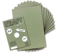 Papier kraft vintage DIN A4 120 g/m² - Marron - Papier recyclé 100 % bio