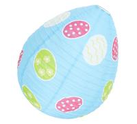 Papier Lanterne Œuf Bleu, Décoration Suspendue Créative pour Fêtes | Forme Œuf, Style Adorable et Unique, Fer et Papier, pour Garçon et Filles, Vitrines et Scènes de Centre Commercial