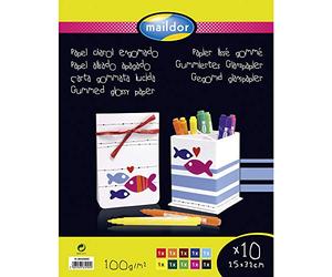 Papier lissé gommé assortiment 25 x 32 cm -10 feuilles