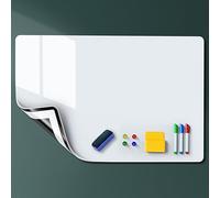 Papier magnétique pour tableau blanc, Rouleau de papier peint magnétique effaçable à sec for tableau blanc, autocollant et adhésif, blanc, plusieurs tailles(White-a,35.4x47.2IN(90x120CM))