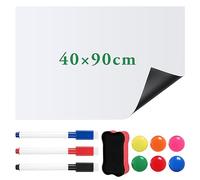 Papier Magnétique Tableau Blanc 90 * 40cm Adhesif Mural Effacable - Film Autocollant pour l'École, Bureau, Famille