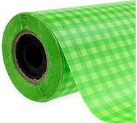 Papier manchette 37,5cm 100m, carreau vert mai - Idéal pour la décoration & l'emballage cadeau
