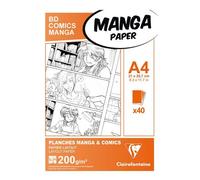 Clairefontaine Étui Manga & Multi-techniques 94044C – 40 feuilles papier dessin blanc A4 200 g
