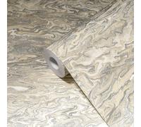 Papier Marbré Effet - Blanc, Beige, Crème