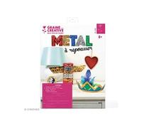 Papier métal à repousser - 18,5 x 29 cm - Doré, argenté, bleu, rouge, vert - 5 pcs