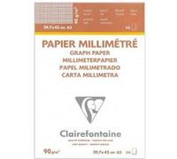Papier millimétré - A3 - Bloc de 50 feuilles - Dessin, croquis - Clairefontaine