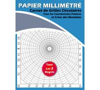 Papier Millimétré Carnet de Grilles Circulaires Pour les Coordonnées Polaires et Créer des Mandalas - Tous les 2 Degrés: Carnet de Croquis - Papier ... Dessinent le Croquis des Logos Circulaires