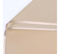papier mince pour l'emballage cadeau, Papier cadeau semi-transparent for bouquet de fleurs, bordure dorée, multicolore, 58 x 58 cm, lot de 20(Khaki)