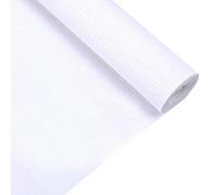 papier mince pour l'emballage cadeau, Rouleau de papier crépon multicolore 50 cm x 250 cm for loisirs créatifs(White)
