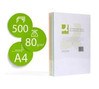 Papier multifonction Q-CONNECT A4 80g/m2 5 couleurs assorties claires