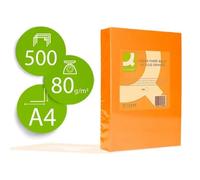 Papier multifonction - Q-CONNECT - A4 - 80g/m2 - Orange néon - Ramette 500 feuilles