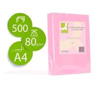 Papier multifonction - q-connect - A4 - 80g/m2 - Unicolore rose - Ramette 500 feuilles
